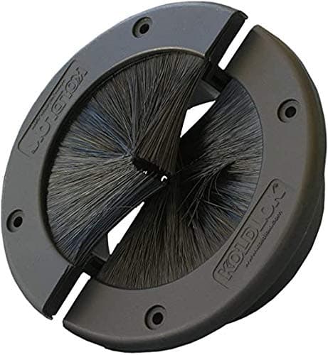 KoldLok 6" Round Brush Grommet, Large Split Grommet with Brush, Raised Floor Airflow Management 1 Pack