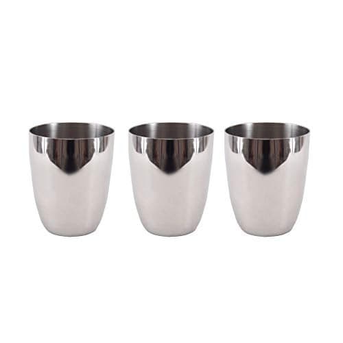 Shradha Trading Stainless Steel Tumblers Set of 3,Steel Glass,Indian Tumblers,Steel Water Glasses set of 3