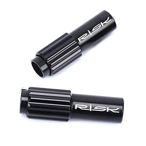 Farbetter Bicycle Cable Adjusters, Bike Brake Cable Gear Shift Connector Line Regulator Adjuster Housing Cap 2pcs/ Pair (Black)