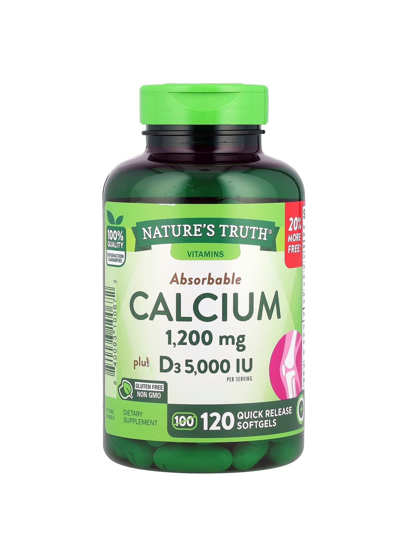 Absorbable Calcium Plus D3, 120 Quick Release Softgels