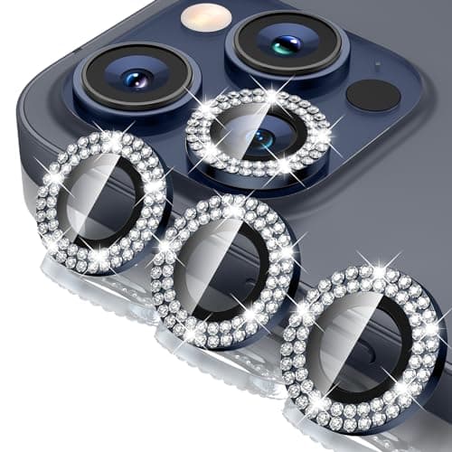 Tensea Camera Lens Protector Compatible for iPhone 17 Pro Max/17 Pro/15 Pro Max/15 Pro/16 Pro Max/16 Pro/14 Pro Max/14 Pro, Metal Tempered Glass Cover Camera Screen Protector Accessories,Case Friendly