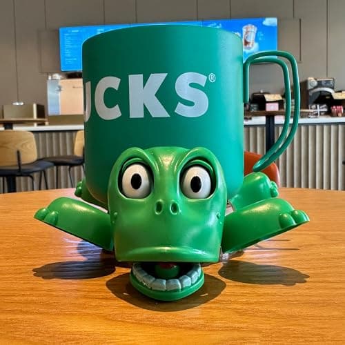 JOD Turtle Cup HolderTurtle Coaster with Funny Expression Cup Holder with Liftable Limbs Expressive Face for TurtlesTortoise Lover Gag Gifts Home Decorgreen