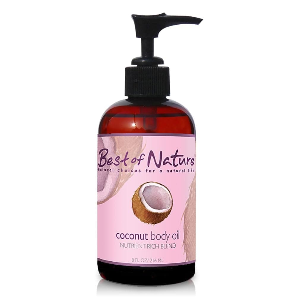 Best of Nature 100 Pure Fractionated Coconut Oil Liquid MCT Massage Body Oil Unscented Moisturizer for Hair Skin Face Aromatherapy Carrier for Essential Oils 8 oz