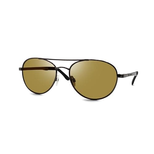 Eagle Eyes Explorer Aviator Sunglasses- UVA, UVB and Blue Light Blocking Protection - Gunmetal Frames