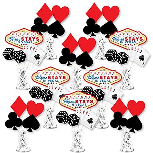 Big Dot of Happiness Las Vegas Casino Party Centerpiece Sticks Showstopper Table Toppers 35 Pieces