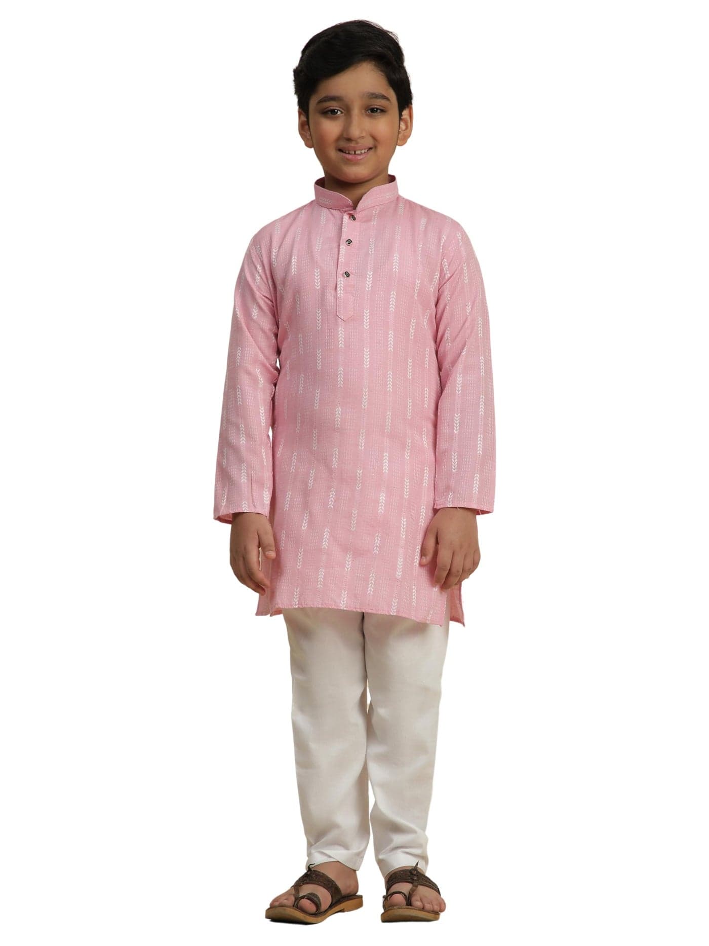 Pro-Ethic Style Developer Boys Cotton Kurta Pajama For Kid's Ethnic Wear | Cotton Kurta Pajama for Baby Boys (S-274), 3-4 years, Pink