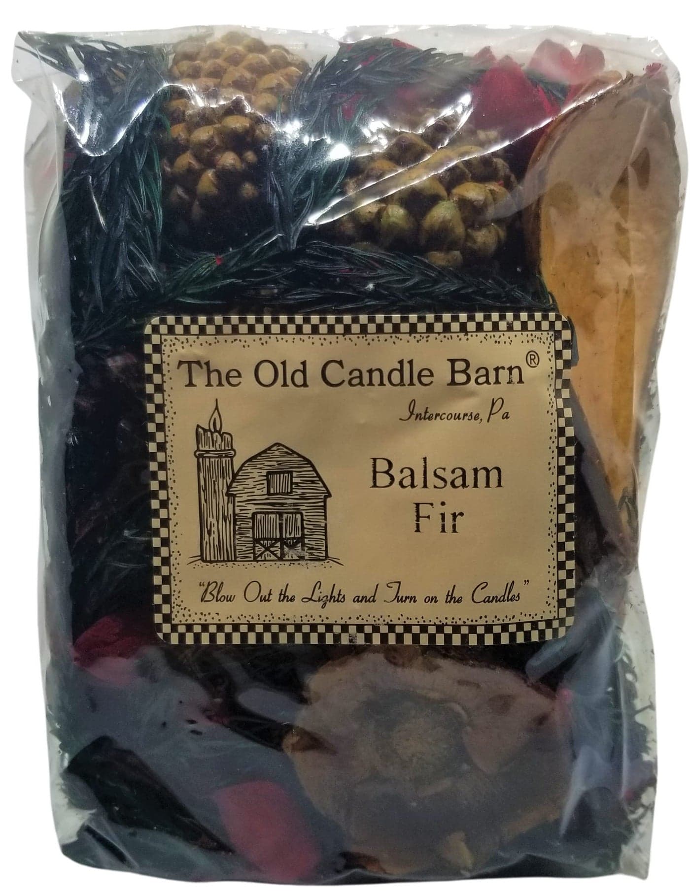 Old Candle Barn Balsam Fir Potpourri 4 Cup Bag Perfect Winter or Christmas Decoration or Bowl Filler Well Scented