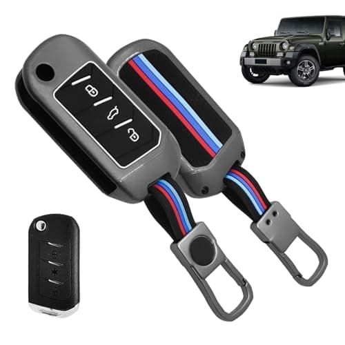 FABTEC Premium Metal 3 Button Flip Car Key Cover Compatible with Mahindra Scorpio N, Thar, XUV 700, Thar Roxx. XUV 300, 3XO, XUV 400