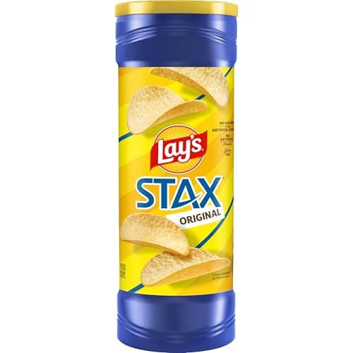 Lays Stax Potato Crisps Chips Original Gluten Free 575 Oz Canister Pack