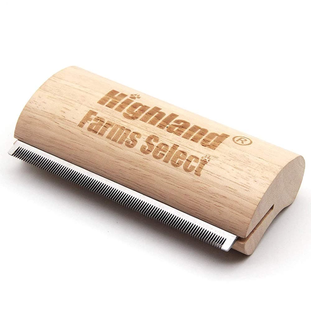 Deshedding Grooming Tool for Dogs Cats Horses Ergonomic Design Wood Groom Brush Professional Pet Groomer Painlessly Remove for Short Long Hair Fur Dirt 5 Inches