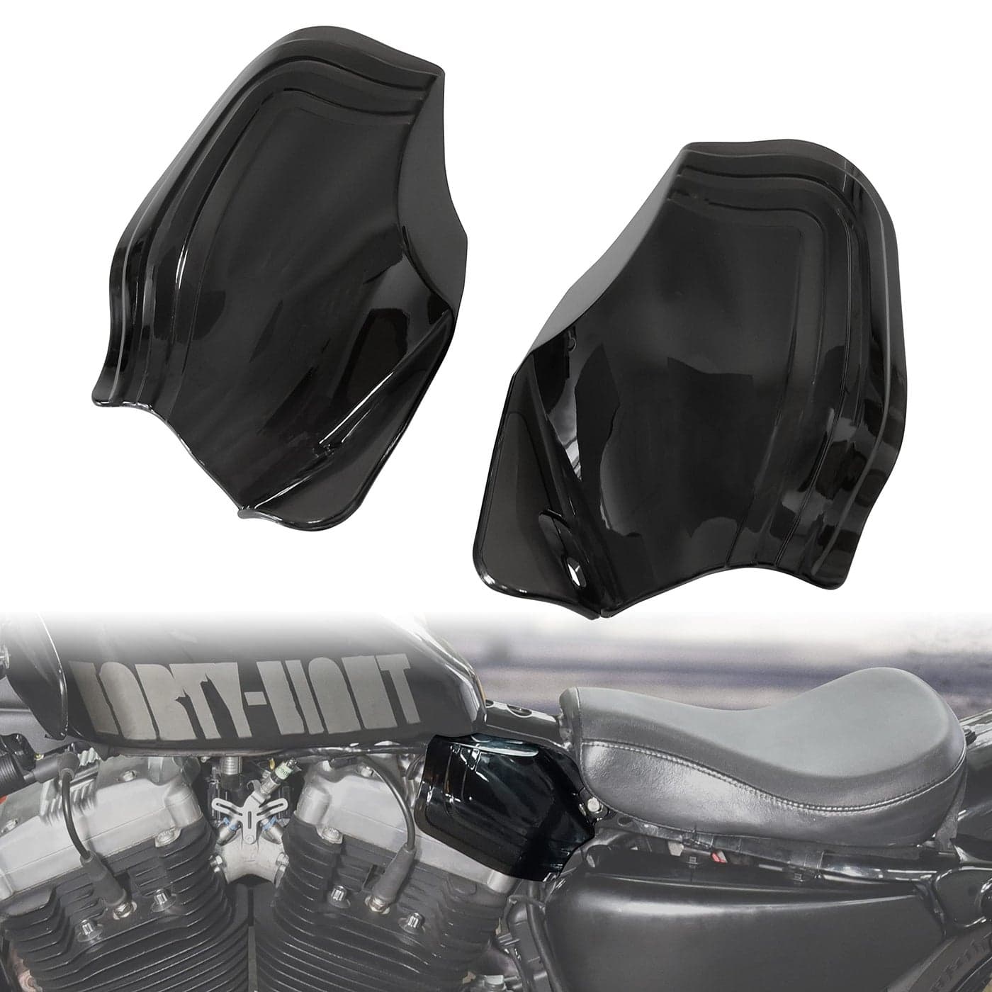 VEISUTOR Motorcycle Saddle Shield Heat Deflector for Harley Sportster VEISUTOR Heat Air Deflector Saddle Shields for Harley Sporster 20142019 Iron 883 XL1200CX Accessories 1 Pair