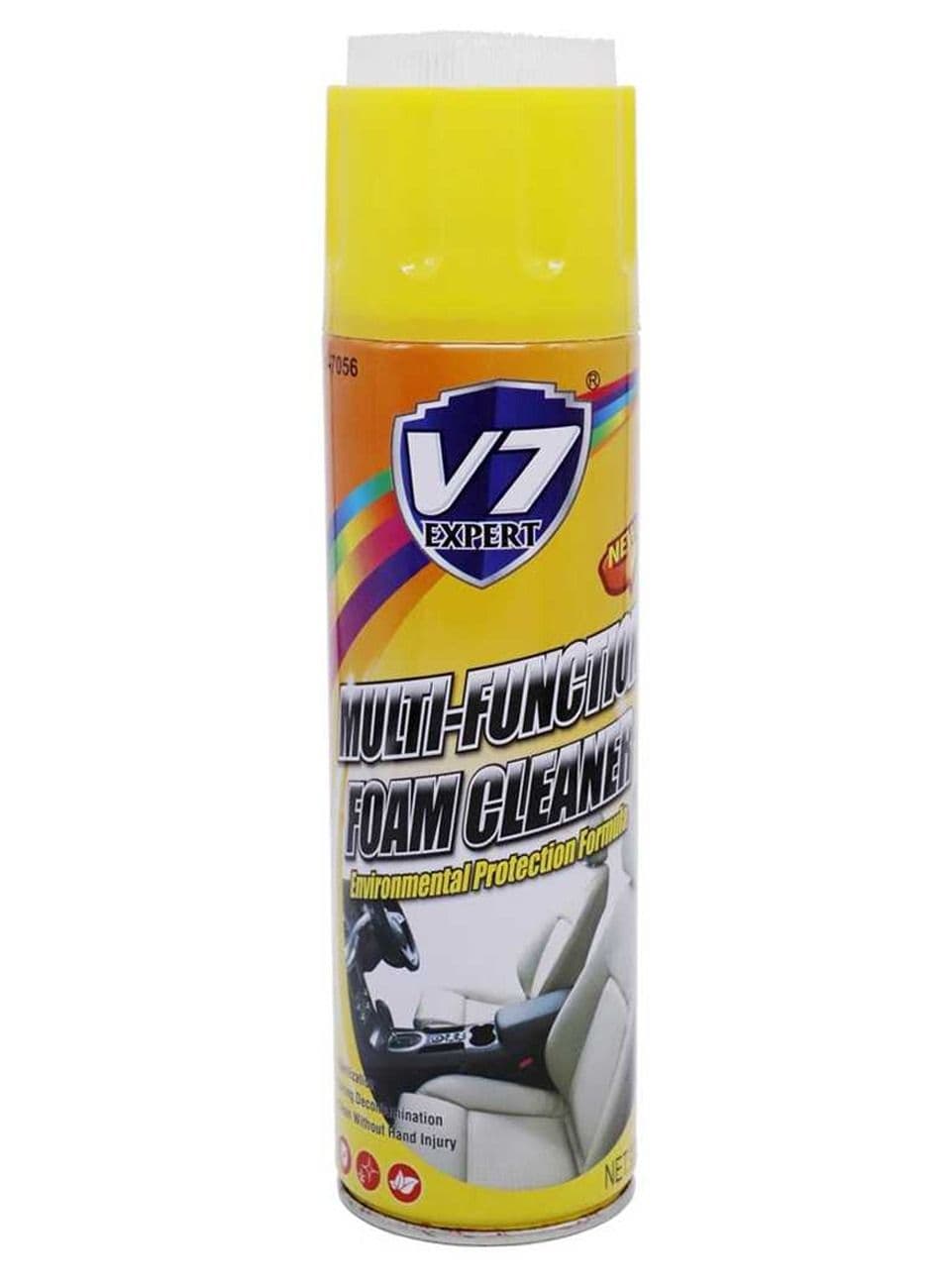 V7 ExpertMultipurpose Foam Cleaner for Car and House, Lemon Flavor Cleaning Spray Household Cleaners for Kitchen Bathroom, Multi-Functional Foam Cleaner 650ML