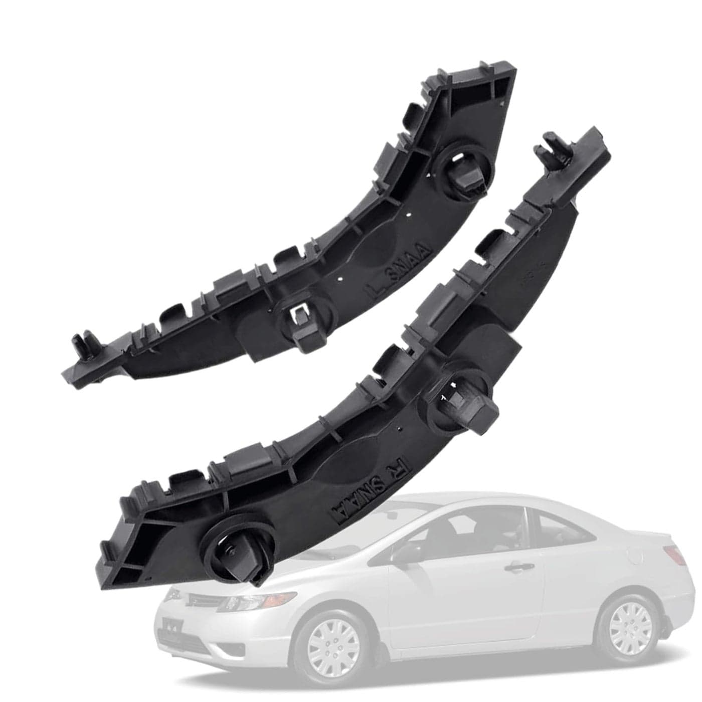 SecosAutoparts 2PCS Left Right Side Front Bumper Support Bracket 71198SNAA02 71193SNAA02 Compatible With Honda Civic Sedan 20062011 HO1042114 HO1043114 Not fit for 2door Coupe