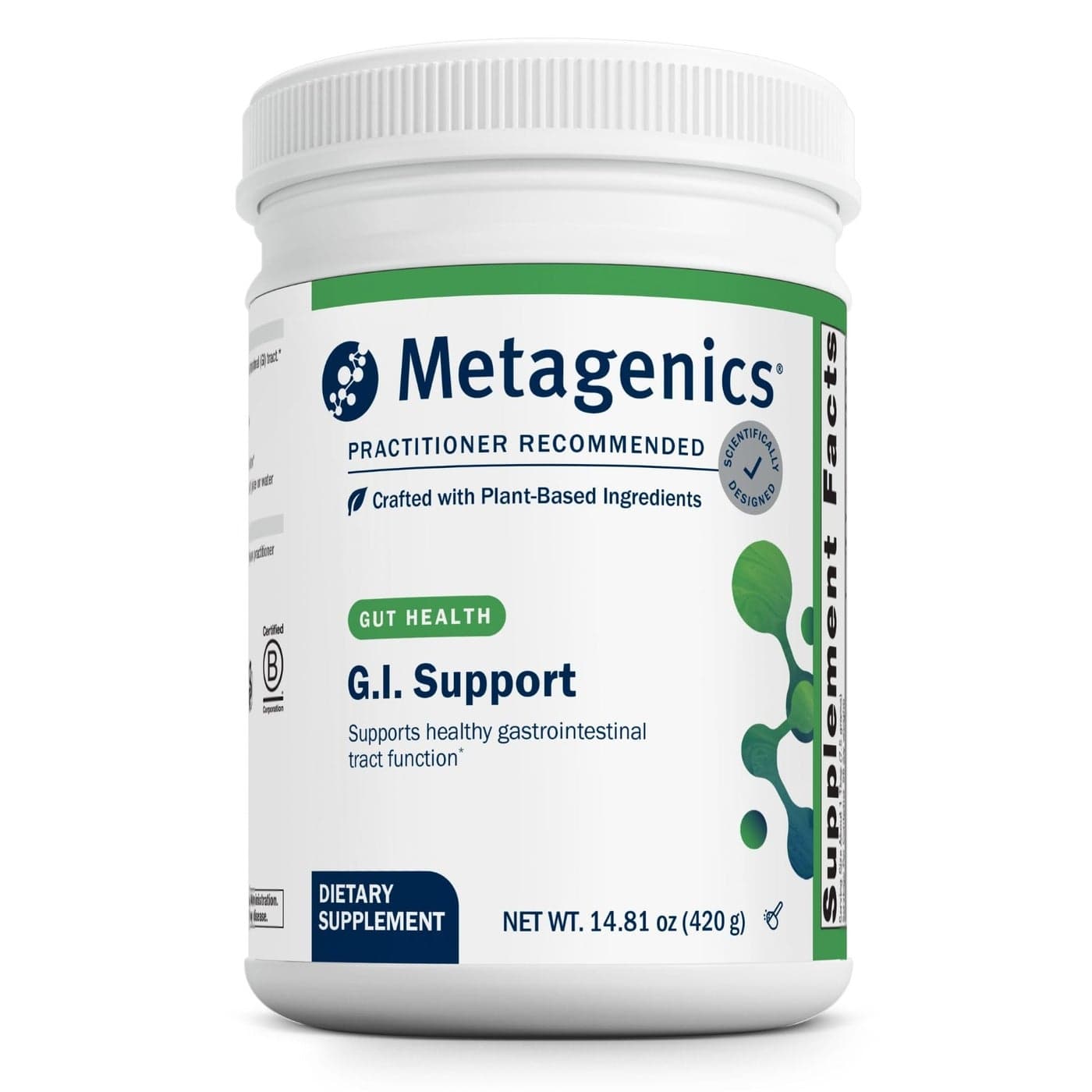 Metagenics GI Support Gastric Mucosa Support GlutenFree NonGMO Antioxidants Supplement GI Gut Relief Immune Support 1481 oz