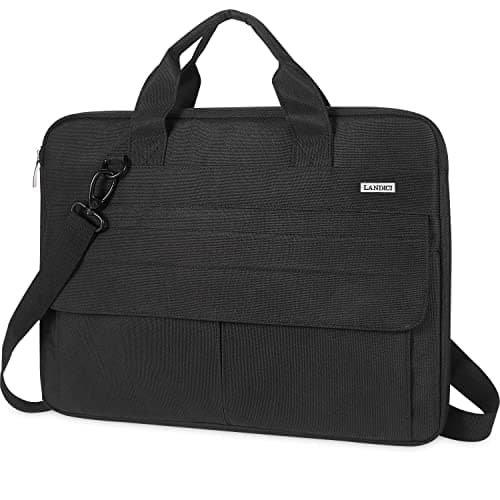LANDICI Laptop Bag Case 15.6 Inch with Shoulder Strap, Slim Waterproof Computer Sleeve Cover Compatible with MacBook Pro 15/16, MacBook Air 15, 15-16 Inch HP Acer Dell Lenovo ASUS Laptop, Blue