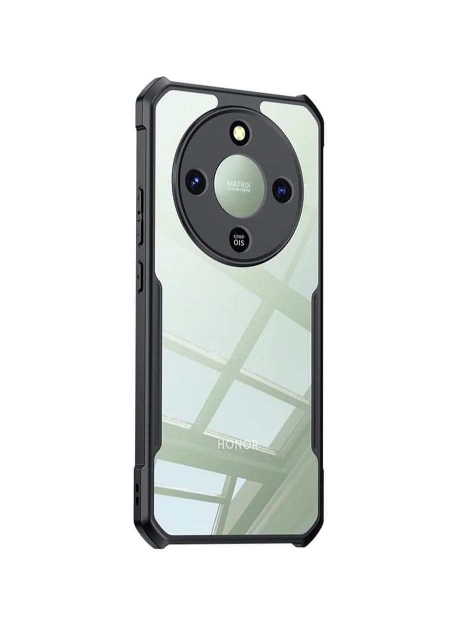 Protective Case Compatible with Honor X9d 5G 【Airbag Protection】 Transparent Case with Camera Lens Protection PC+TPU Shockproof Back Cover for Honor X9d