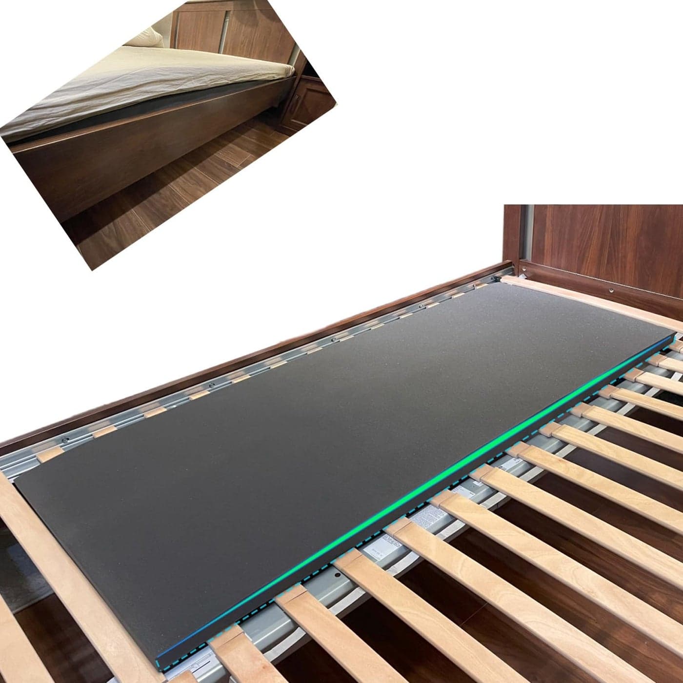 50D HighDensity Sponge Sagging Mattress Support 2 Thick Black Bed Board for Under Mattress Firm Support Pad to Fix Sagging Sinking Beds 12 Deep Extends Mattress Life 60 x 24 x 2