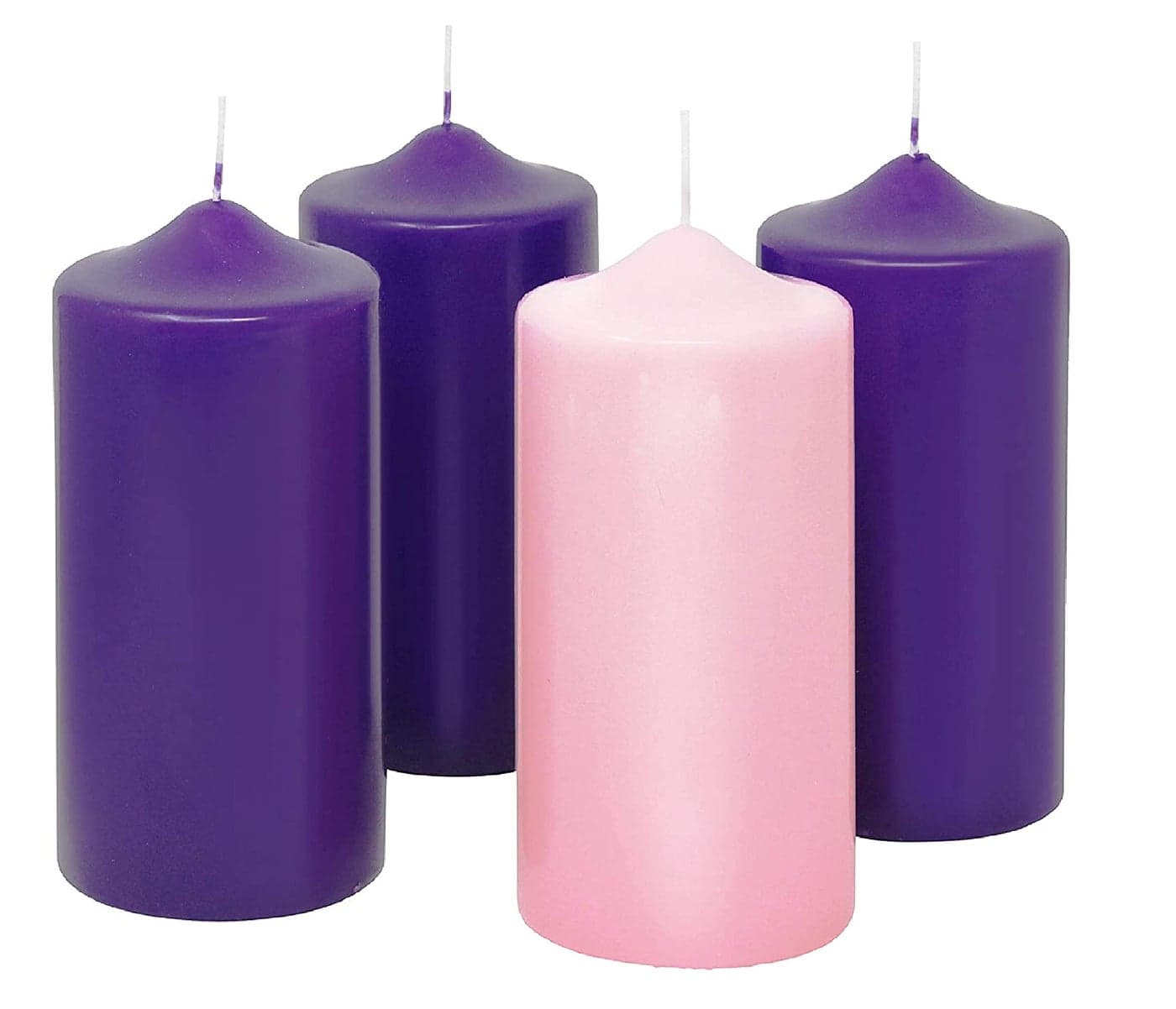 Pillar Advent Candle Set of 4 Advent Pillar Candles Made In the USA Advent Candles For Advent Wreaths and Advent Rings Candle Holder Premium Hand Dipped Dripless Candles