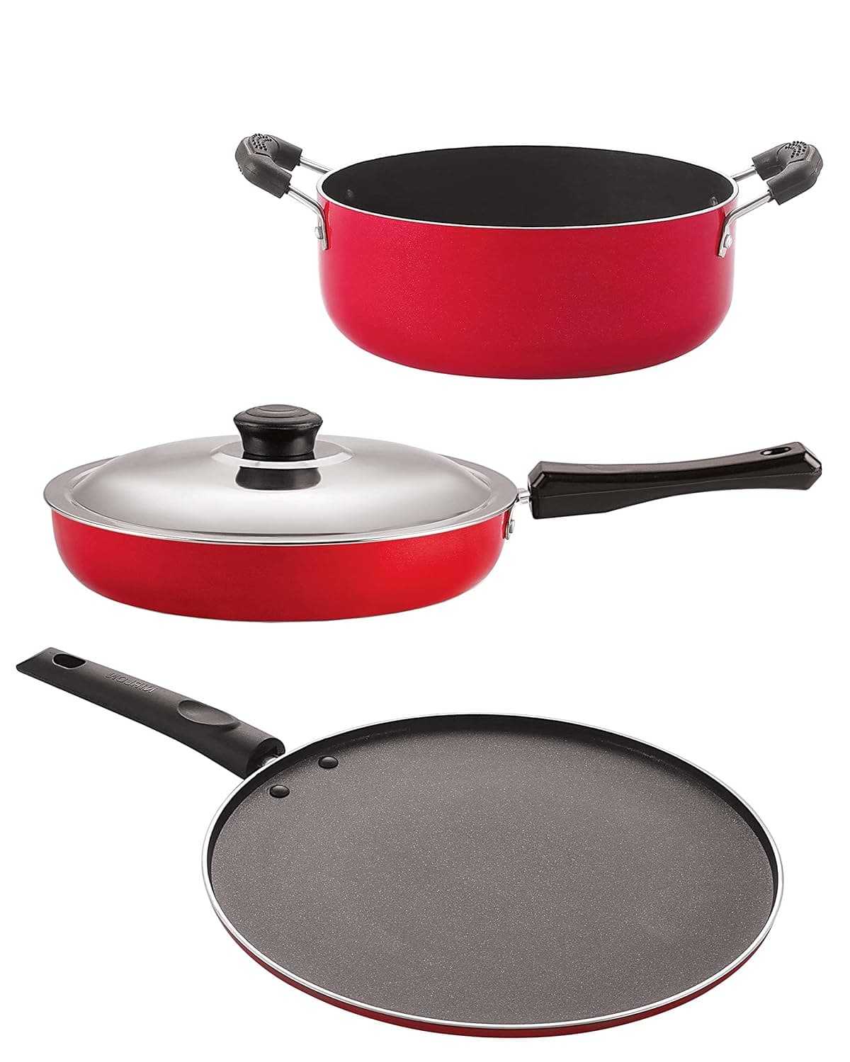 Non Stick Cookware Pots & Pan Gift Set of 3 Pieces with Bakelite Handle (FP13_ST11_CS24)