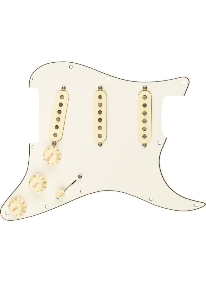 Fender Pre-wired Pickguard Strat Custom Shop FAT 50's - S/S/S - Parchment White