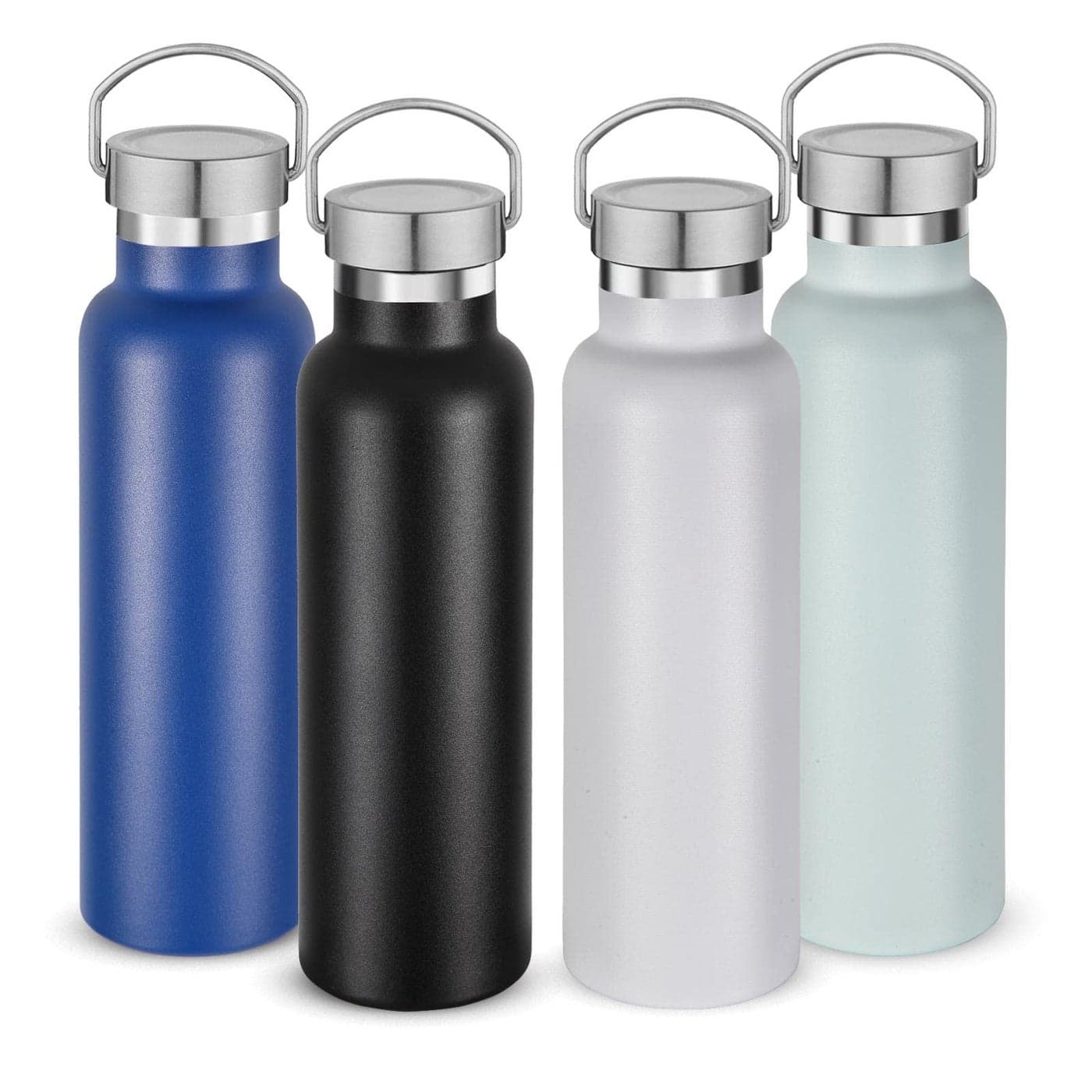 Neihepal 20 oz Insulated Water Bottles Bulk 4 PackStainless Steel Double Wall Sport Bottle with Lid of HandleMetal Reusable Thermoses Flask for SchoolCyclistsHikersGift MixSet of 4