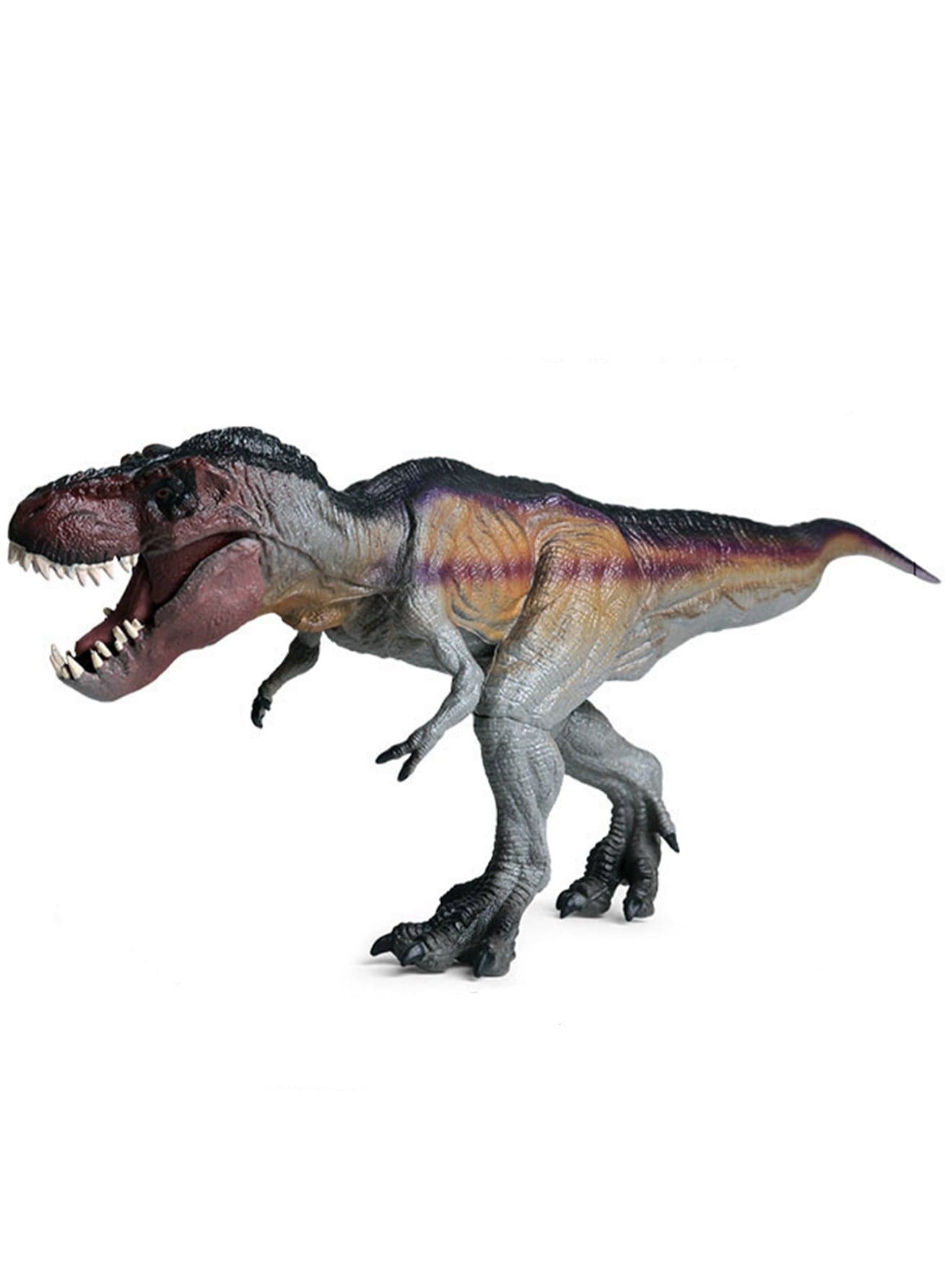 Jurassic Dinosaur Model Series Simulated Dinosaur Static Toy Model(Purple Walking Tyrannosaurus Rex (Movable Mouth))