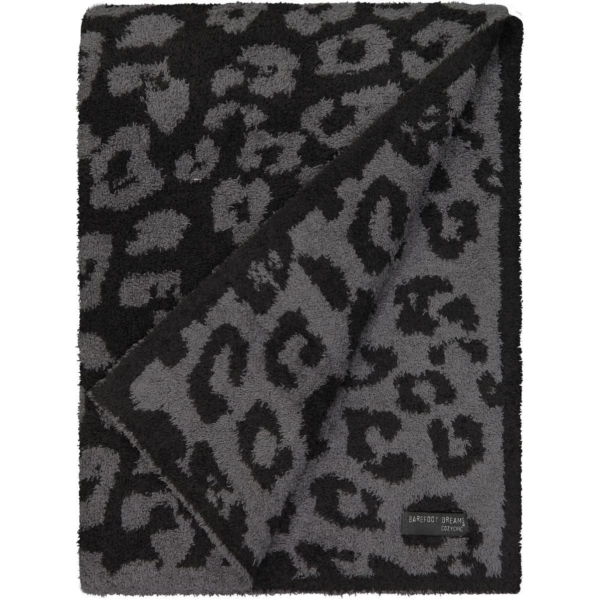 Barefoot Dreams CozyChic Barefoot in The Wild Throw One SizeLeopardGraphiteCarbonB563