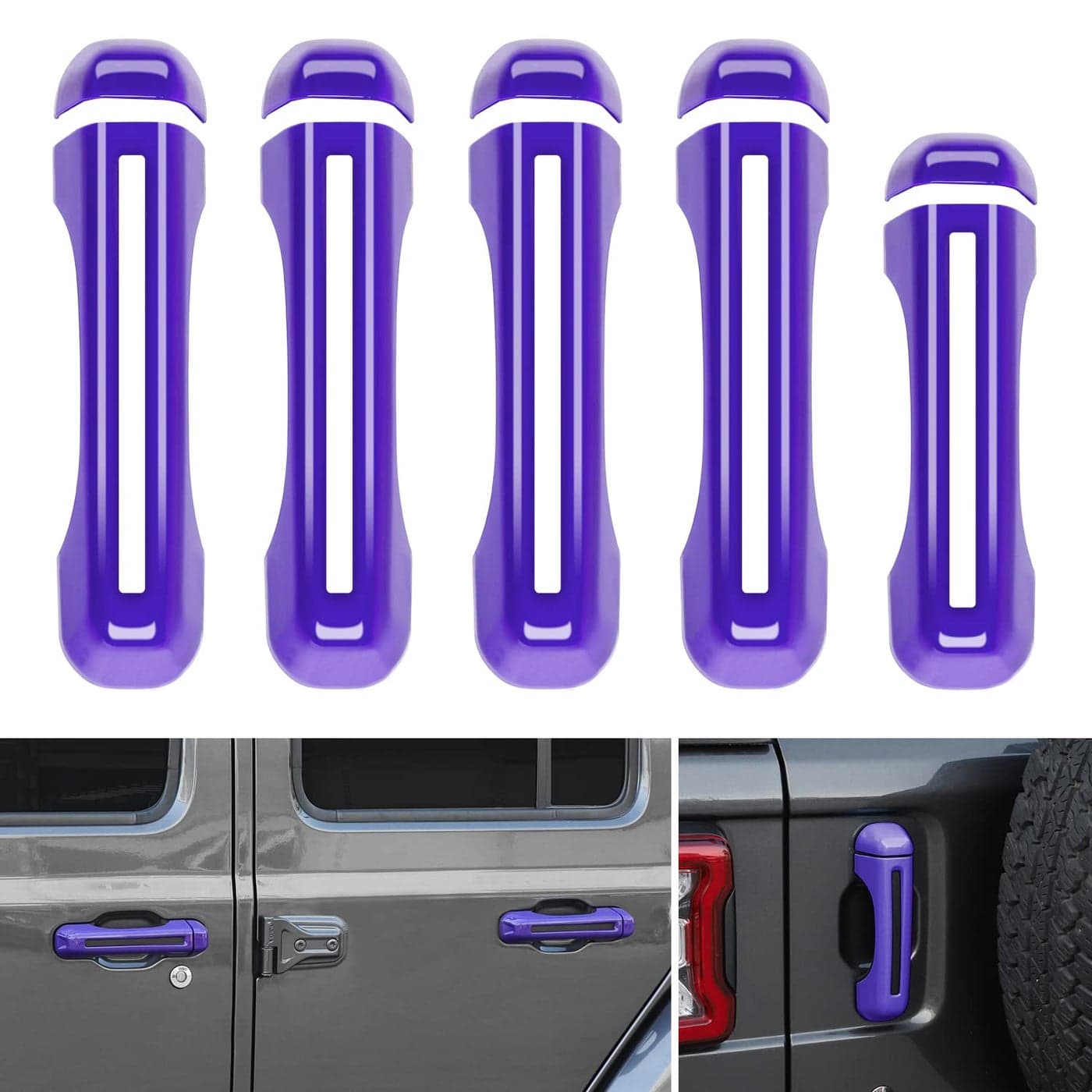 CheroCar for Jeep JL Door Handle Cover Trim Tailgate Handle Cover Fit for 20182025 Jeep Wrangler JL JLU Sports Sahara Freedom Rubicon 2Door 4Door Exterior AccessoriesPurple