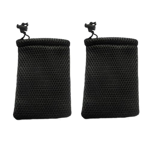 GDQLCNXB Nylon Mesh Drawstring Bag, Small Storage Pouch String Bags 5 x 3.5 Inch for Mini Stuff MP3 Charger Earphone Key,Black 6pcs