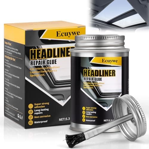 Headliner Repair Glue Car Headliner Adhesive with Brush Car Roof Liner Fabric Adhesive Upholstery Glue for CarsHeadliner Repair Kit Suitable for Automotive interiors Fabric Leather