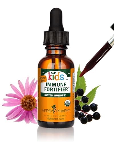 Herb Pharm Kids CertifiedOrganic AlcoholFree Immune Fortifier Liquid Herbal Formula 1 Ounce