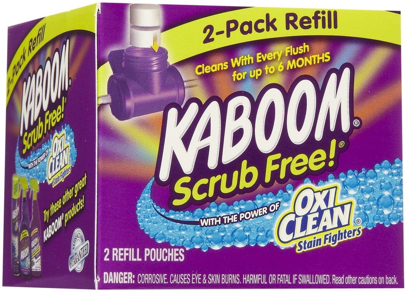Kaboom Scrub Free! Continuous Clean Toilet Cleaning Refill Tablets (2 Count Per Package) *Refill Tablets Only.