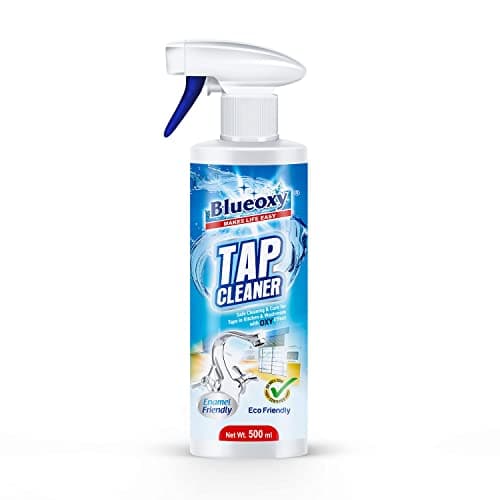 Blueoxy Tap Cleaner Spray Bottle (500 ml) | The Expert Hard Water | Soap Scum | Limescale Stain Remover Best for Basins | Sinks | Faucets | Taps | Fixtures | Shower Glasses | Pack of 2