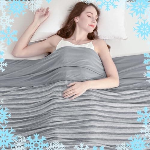 Ailemei Direct Cooling Throw Blanket for Hot SleepersDouble Sided Cold Effect Lightweight Breathable Summer Bed Blanket for Couch Transfer Heat to Keep Body Cool Night Sweats50x70