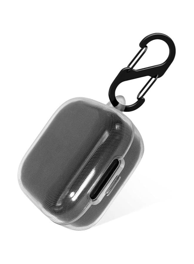 Soft TPU Case for Anker Soundcore R50i NC, Protective Cover with Carabiner (Clear)