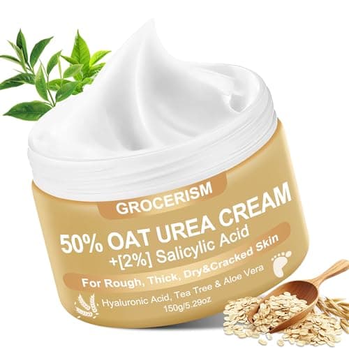 Urea Cream 50 Percent for Feet with Oat 529 oz Foot Hand Cream Maximum Strength with 2 Salicylic Acid Tea Tree and Aloe Vera for Deep Moisturizing and Callus Removing Upgraded Formula