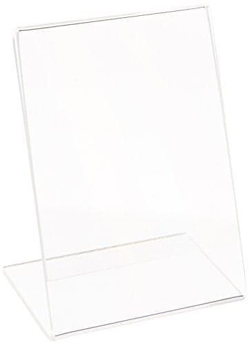 Azar Displays 112736 3" W x 4" H Vertical L-Shaped Sign Holder (10 Pack)