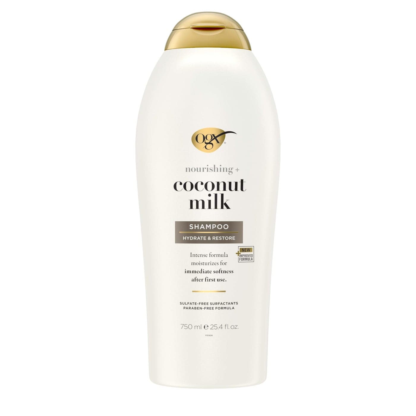 OGX Nourishing Coconut Milk Shampoo Hydrating Restoring Shampoo Moisturizes for Soft Hair After the First Use ParabenFree SulfateFree Surfactants 254 fl oz