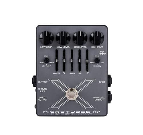 Darkglass Microtubes X7 Distortion Bass Effects Pedal w/ 4-band EQ, Level Controls, and XLR DI Output