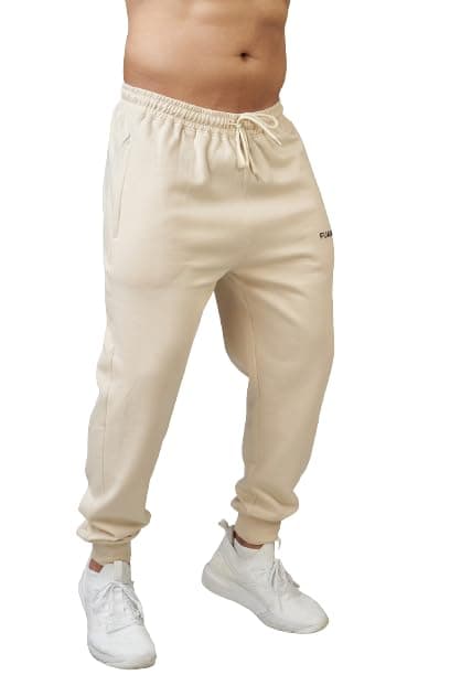 FUAARK Signature Oversized Joggers for Men (Beige, XL)