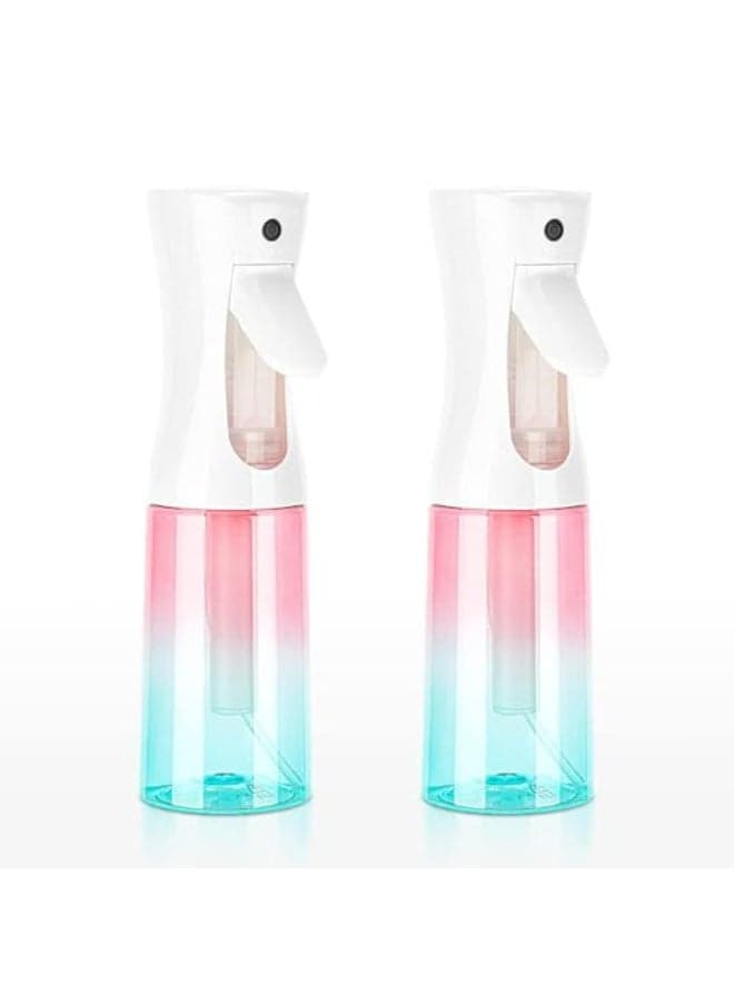 Zuhose Spray Bottle for Hair 68OZ 200ML Continuous Ultra Fine Mist Sprayer for Hair Salons Barber Plants Skin Care Cleaning 2 Pack GRADIENT PINK BLUE