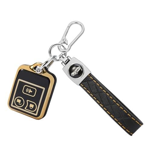 TOMALL for Ford Key Fob Cover with Keychain 3 Buttons Soft TPU Key Fob Case for Ford F150 F250 F350 Explorer Expedition 19982016 Ranger Escape Edge E150 FreestarLincoln Navigator Mazda Black