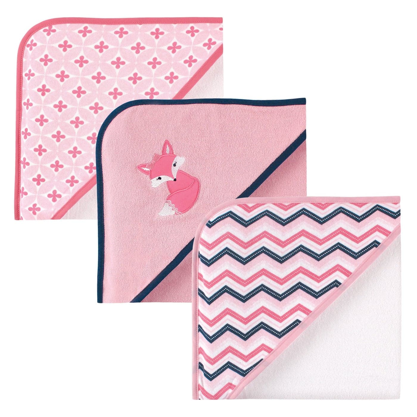 Luvable Friends Unisex Baby Cotton Terry Hooded Towels Foxy One Size
