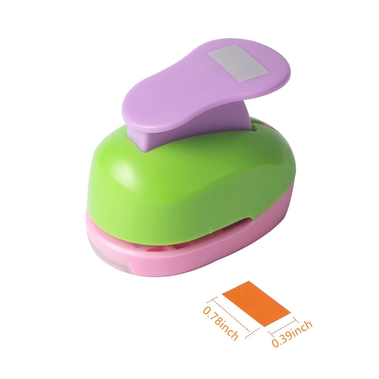 Rectangle Punch 1 inch Craft Lever Punch Handmade Paper Punch for Crafting Scrapbooking DIY Card Making Candy Color by Random 1 inch Rectangle