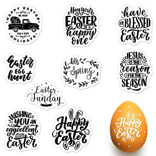 Happy Easter Word Clear Stamps for Card Making Decoration and Scrapbooking Supplies Blessing Words with Sentiment Transparent Rubber Seal Stamps for Paper Card Photo Album Crafting Supplies