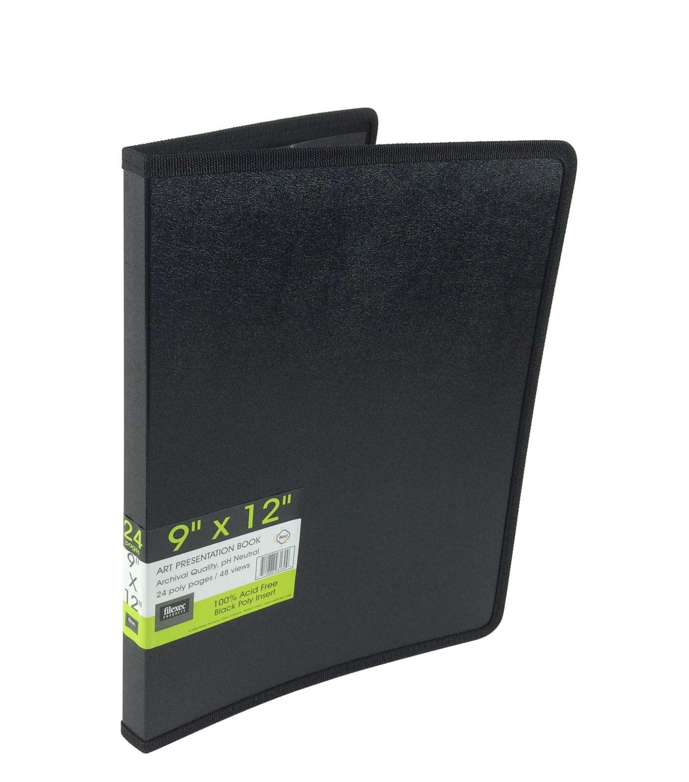 Filexec Products Art Presentation Book 9x12 24Page48 Views 93130Black