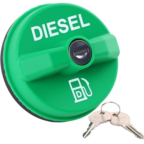10591D Locking Diesel Fuel Cap For Chevy Dodge Ford GMC Buick Cadillac Jeep Lincoln Mercury Oldsmobile Pontiac Volvo Silverado 2500 3500 Express Suburban F250 F350 F450 F550 E450 E550 Savana Sierra