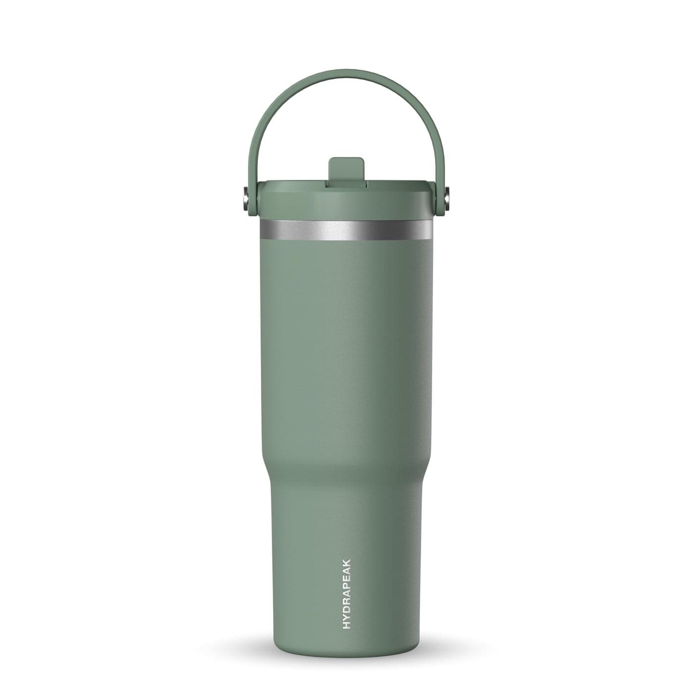 Hydrapeak Nomad 32 oz Tumbler with Handle and Straw Lid Leakproof Double Insulated 32oz Cup Stainless Steel Sage Leaf