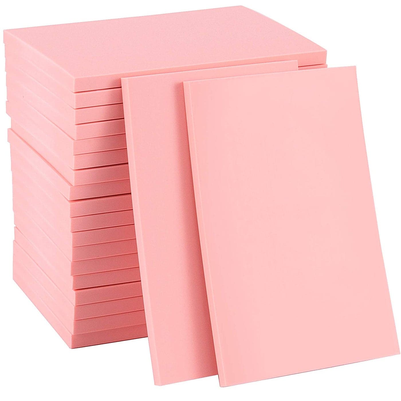 ZOENHOU 20 Pcs 4 x 6 Pink Soft Rubber Carving Blocks Crafts Rubber Stamping Blanks Linoleum Blocks for Printmaking