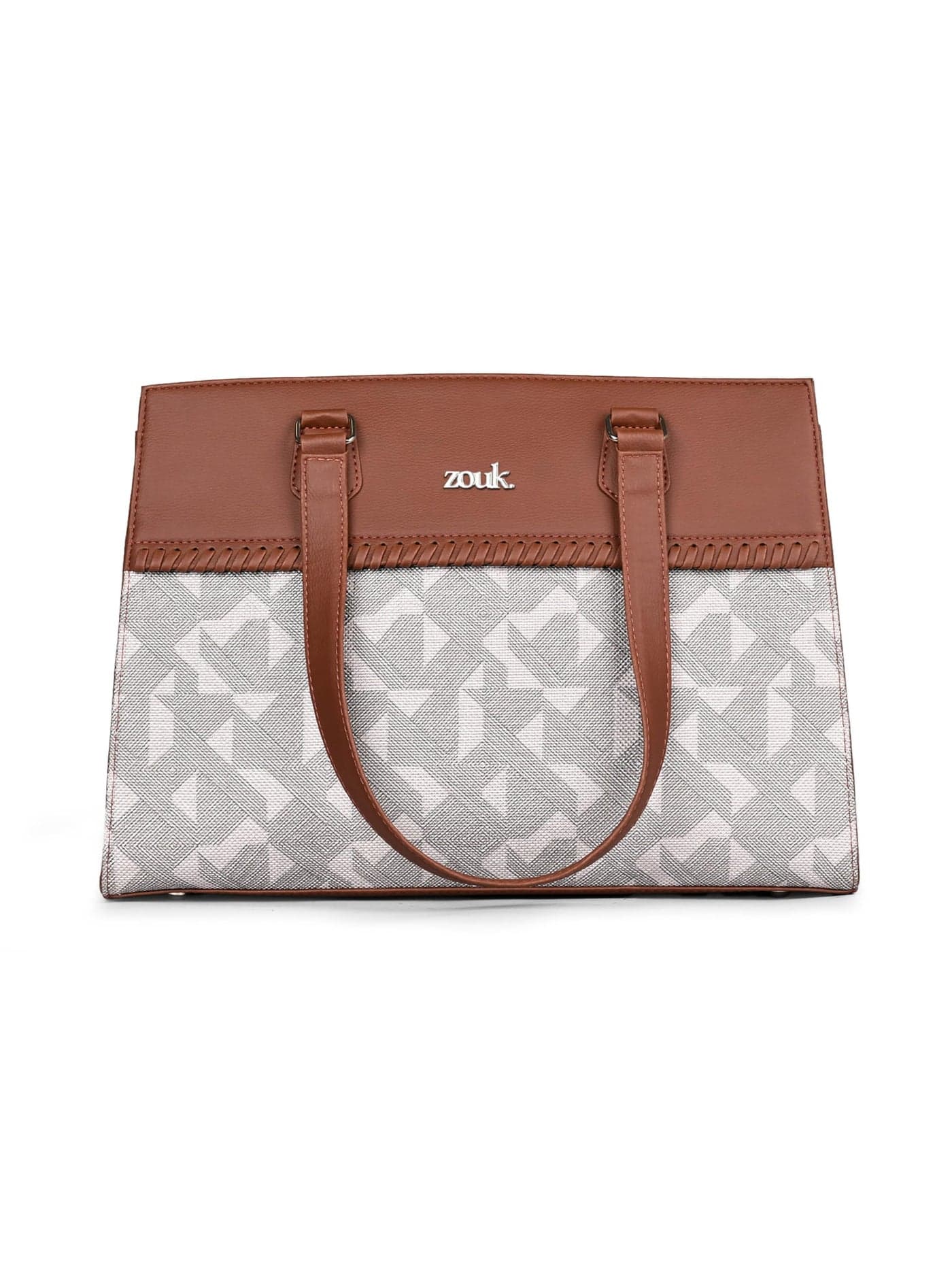 ZOUK Statement Business Bag | Stylish Handbag for Women Office Use | Tote Bags for Woman | Fits 14 Inch Laptop | Water-Resistant | Big Size | Aesthetic Purse | Aravalli Abstract